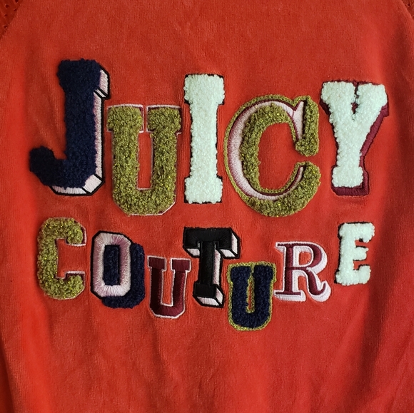 Juicy Couture Velour Track Jacket Black Label Size XS Red Y2K - Picture 9 of 9